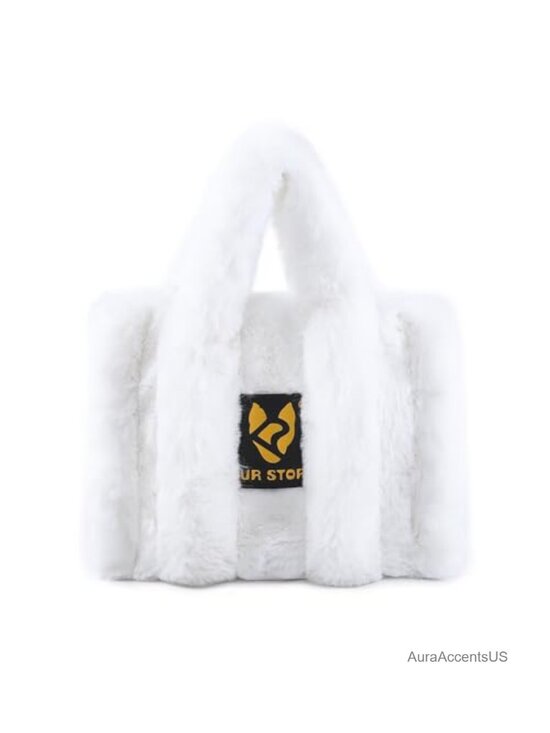 Handbags - Faux Fur Tote Bag Large Plush Shoulder Handbag Fuzzy Crossbody Purse
